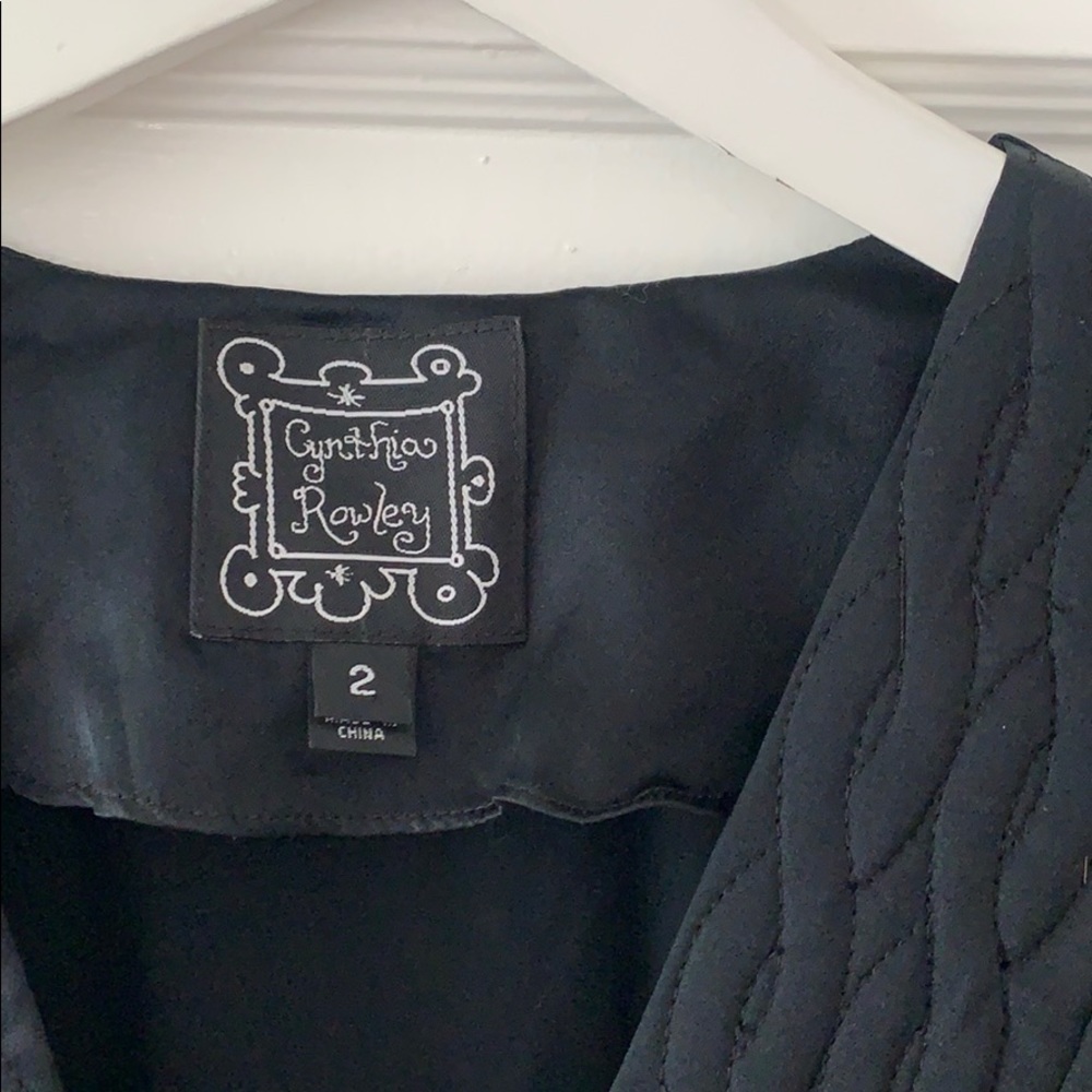 Vintage Cynthia Rowley Silky Black Long Dress